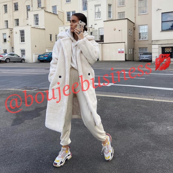 H&M Hooded Faux Fur Teddy Coat - Picture 6 of 8